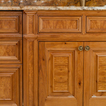 Classical Hickory/Olive Ash Burl Sink Cabinet