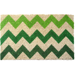 Contemporary Doormats Chevron Handwoven Coconut Fiber Doormat