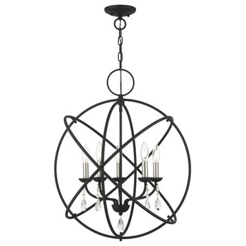 Black Shabby Chic, Dazzling, Transitional, Country Chandelier
