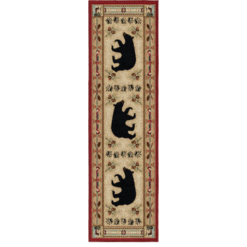 Woodlands Bear Rug, 2'3"x7'7"