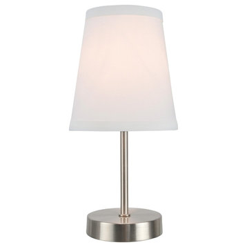 40085-1, 1-Pack Set, 1-Light Candlestick Table Lamp, Satin Nickel 10" High