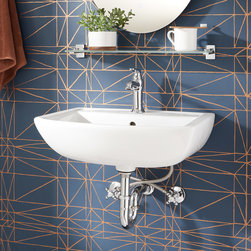 KERR PORCELAIN WALL-MOUNT BATHROOM SINK - Bathroom Sinks