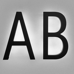 Black Lighted 5" House Letters - House Numbers