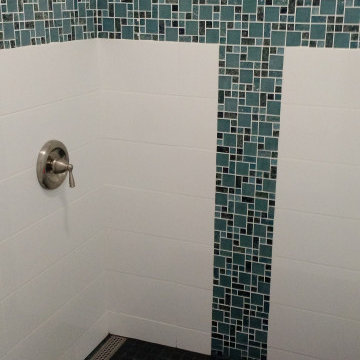 Master Bathroom Remodel with Custom Glass Mosaic Tile — San Mateo, CA (2016)