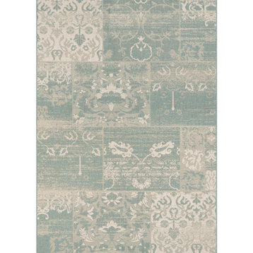 Country Cottage Area Rug, Sea Mist/Ivory, Runner, 2'2"x11'9"