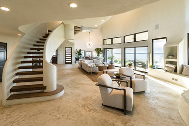 Trendy living room photo in Charleston