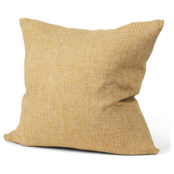 Jacklyn Mustard Linen Square Decorative Pillow Cover
