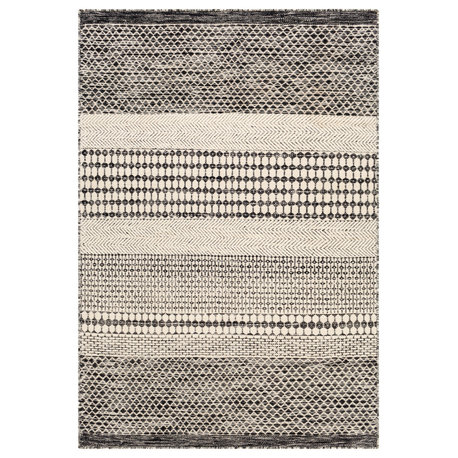 Mardin MDI-2307 Rug, Black and Beige, 8'x10'