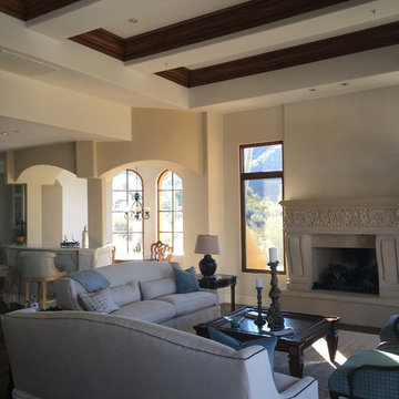 Faux wood treatment/ ceiling