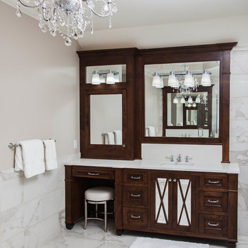 Contemporary Floor to Ceiling Tiled Master Bathroom