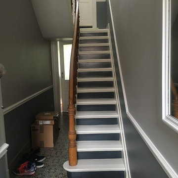 Mise en peinture d'une cage d'escalier