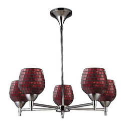 Elk Lighting - Elk Lighting 10155/5PC-CPR Chandelier Celina - Chandeliers