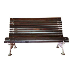 French Painted Cast Iron Garden Bench - Products