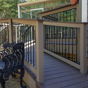 Baluster restoration on back porch and pario