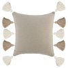 Ricki 100% Handwoven Cotton Throw Pillow in Ivory by Kosas Home