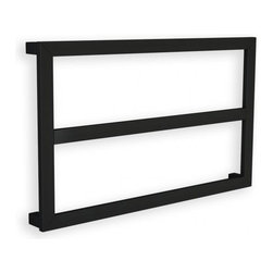 Kado Lux - 650 Quad Frame Heated Towel Rail Black - Heated Towel Rails