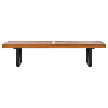 Safavieh Heather Indoor-Outdoor 60" Bench, Natural/Black