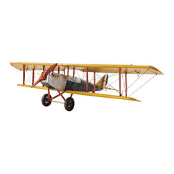 Yellow AJ014 Curtis Jenny 1:18 Scale Airplane Model - Decorative Objects And Figurines