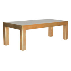 Parsons Brass or Copper Coffee Table - Coffee Tables