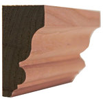 NewMouldings - EWSC12 Solid Crown Moulding, 1-1/8" x 2-1/4", Cherry, 94" - Unfinished Solid Hardwood