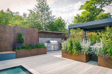 Photo of a modern garden in Cheshire.