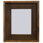 My Barnwood Frames - Brown Barnwood Picture Frame, Lighthouse Brown Wash Rustic Frame, 8"x8" - *PLEASE NOTE - Glass is included with frame sizes 16x20 or smaller. Larger sizes do not include glass due to the high risk of breakage in shipping.