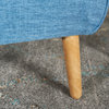 GDF Studio Eonna Mid-Century Modern Button Tufted Fabric Chair, Muted Blue