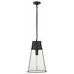 Visual Comfort - Robinson Pendant, 1-Light, Bronze, Seeded Glass, 11.75"W (TOB 5753BZ-SG 2V5PC) - This beautiful pendant will magnify your home with a perfect mix of fixture and function. This fixture adds a clean, refined look to your living space. Elegant lines, sleek and high-quality contemporary finishes.Visual Comfort has been the premier resource for signature designer lighting. For over 30 years, Visual Comfort has produced lighting with some of the most influential names in design using natural materials of exceptional quality and distinctive, hand-applied, living finishes.