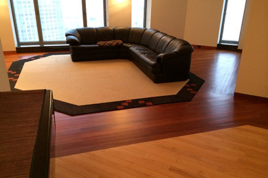Family room - contemporary family room idea in Chicago