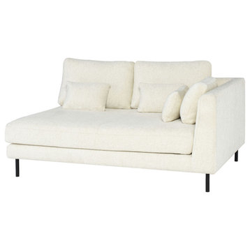 Gigi Coconut Fabric  Modular Sofa Right