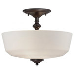 Savoy House - Savoy House 6-6835-2-13 Melrose - Two Light Semi-Flush Mount - Melrose from Savoy House is a collection that stylMelrose Two Light Se English Bronze White *UL Approved: YES Energy Star Qualified: n/a ADA Certified: n/a  *Number of Lights: Lamp: 2-*Wattage:60w Incandescent bulb(s) *Bulb Included:No *Bulb Type:Incandescent *Finish Type:English Bronze
