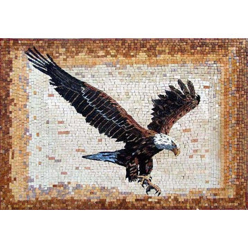 Marble Mosaic Art -Eagle, 28"x39"