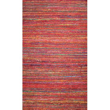 Kilim Red Handwoven Rug - KL09-RED, 1.6x1.6