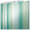 iDesign Ombre Fabric Shower Curtain, 72""x72", Blue and Green