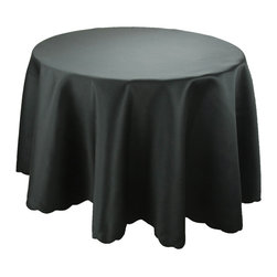 Xia Home Fashions - Samantha Collection, Black, 72" Round - Tablecloths