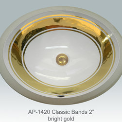 Hand Painted Undermounts by Atlantis Porcelain - Bathroom Sinks