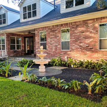 A New Orleans Inspired Landscape and Fountain- Tanglewood, Houston, TX