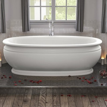 Aquatica Olympian™ by Savio Roman Freestanding Solid Surface Bathtub