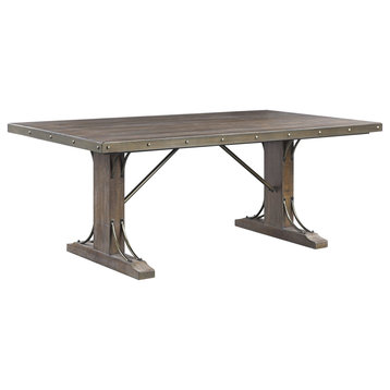 ACME Raphaela Dining Table in Weathered Cherry