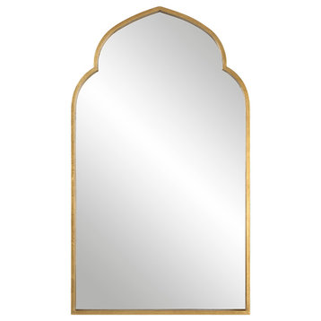 Mdf And Glass Mirror With Anitque Gold Leaf Finish