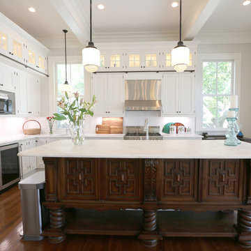 Glass Front Cabinetry Tops Floor to Ceiling Design