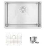 Stylish - STYLISH 25" Single Bowl 16G Stainless Steel Kitchen Sink With Grid, S-312XG - S-312XG