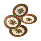 Lenox Holiday Tartan Set of 4 Ttbit Party Plates