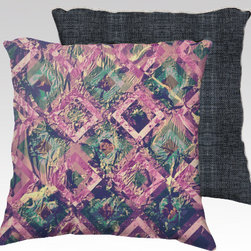 TOROSIETE Throw Pillow Cover - Pattern 2 with Dark Heather Gray Back - Products
