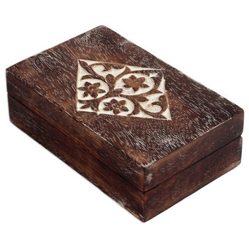 Blossoming Rhombus Wood Decorative Box