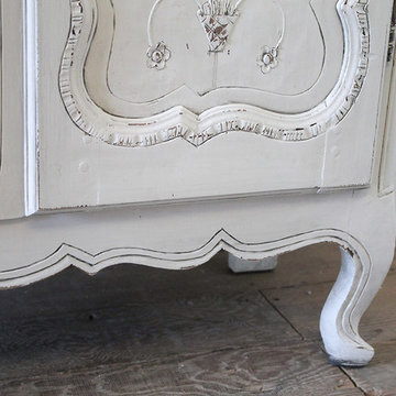 Early 19th Century Petite Painted Country French Cupboard