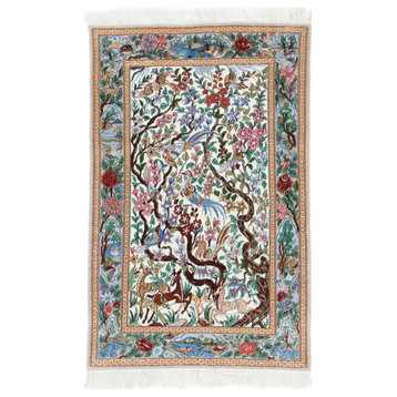 Persian Rug Isfahan Silk Warp 4'1"x2'8"