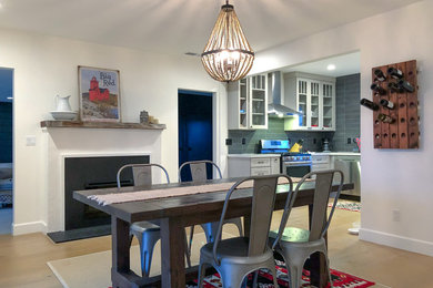 Example of a transitional dining room design in San Francisco