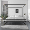 CosmoLiving Celeste Canopy Metal Bed King Size Frame in Black/Gold