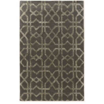 Linon Aspire X's Hand Tufted Wool 2'x3' Rug in Gray